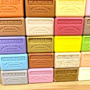 X4 Random Savon de Marseille French Natural Soap with Organic Shea Butter 125g Vegetable