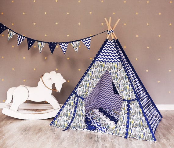 blue teepee tent