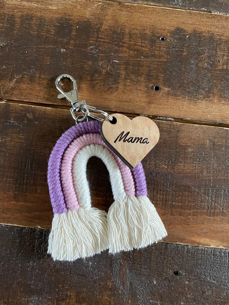 Rainbow keychainsMacrame rainbowMacrame rainbow keychains