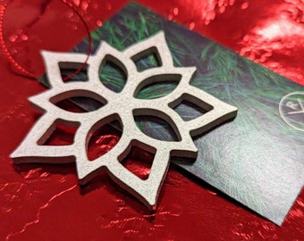 Poinsettia Flower Christmas Ornament - Unique Christmas Ornament