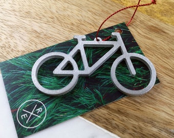 Bicycle Christmas Ornament – Unique Christmas Ornament - Laser Cut Metal Art