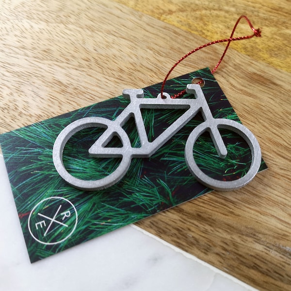 Bicycle Christmas Ornament – Unique Christmas Ornament - Laser Cut Metal Art