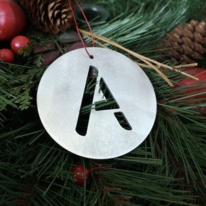 Letter "A" Christmas Ornament – Unique Christmas Ornament - Laser Cut Metal Art