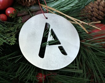 Letter "A" Christmas Ornament – Unique Christmas Ornament - Laser Cut Metal Art