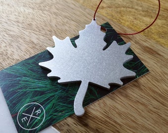 Canadian Maple Leaf Christmas Ornament – Unique Christmas Ornament - Laser Cut Metal Art