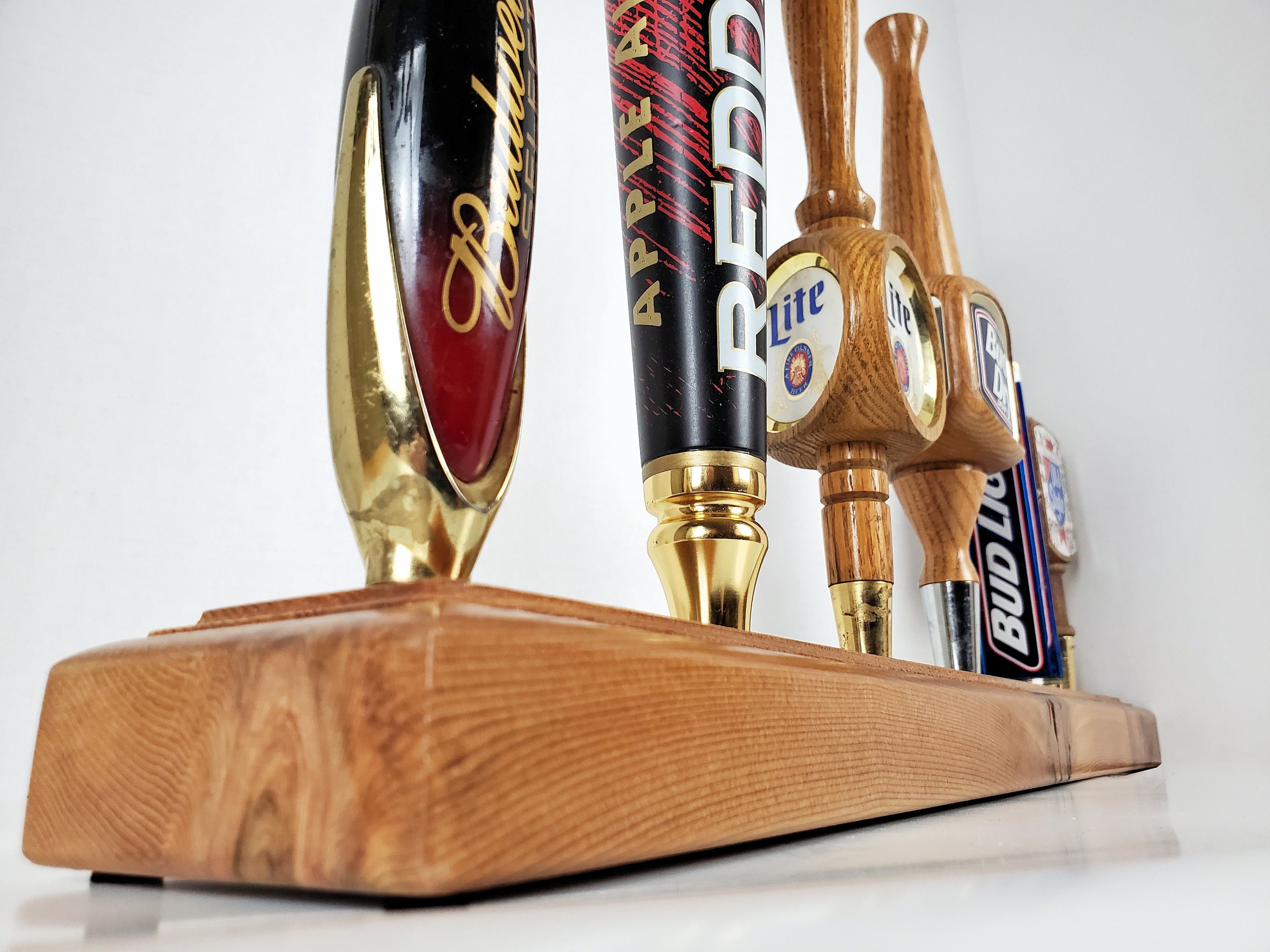 Solid Reclaimed Cedar Wood Six Beer Tap Handle Display Stand Etsy