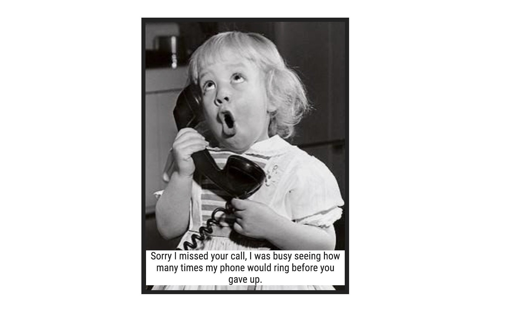 Sorry I Missed Your Call Vintage Style Funny Fridge or Etsy