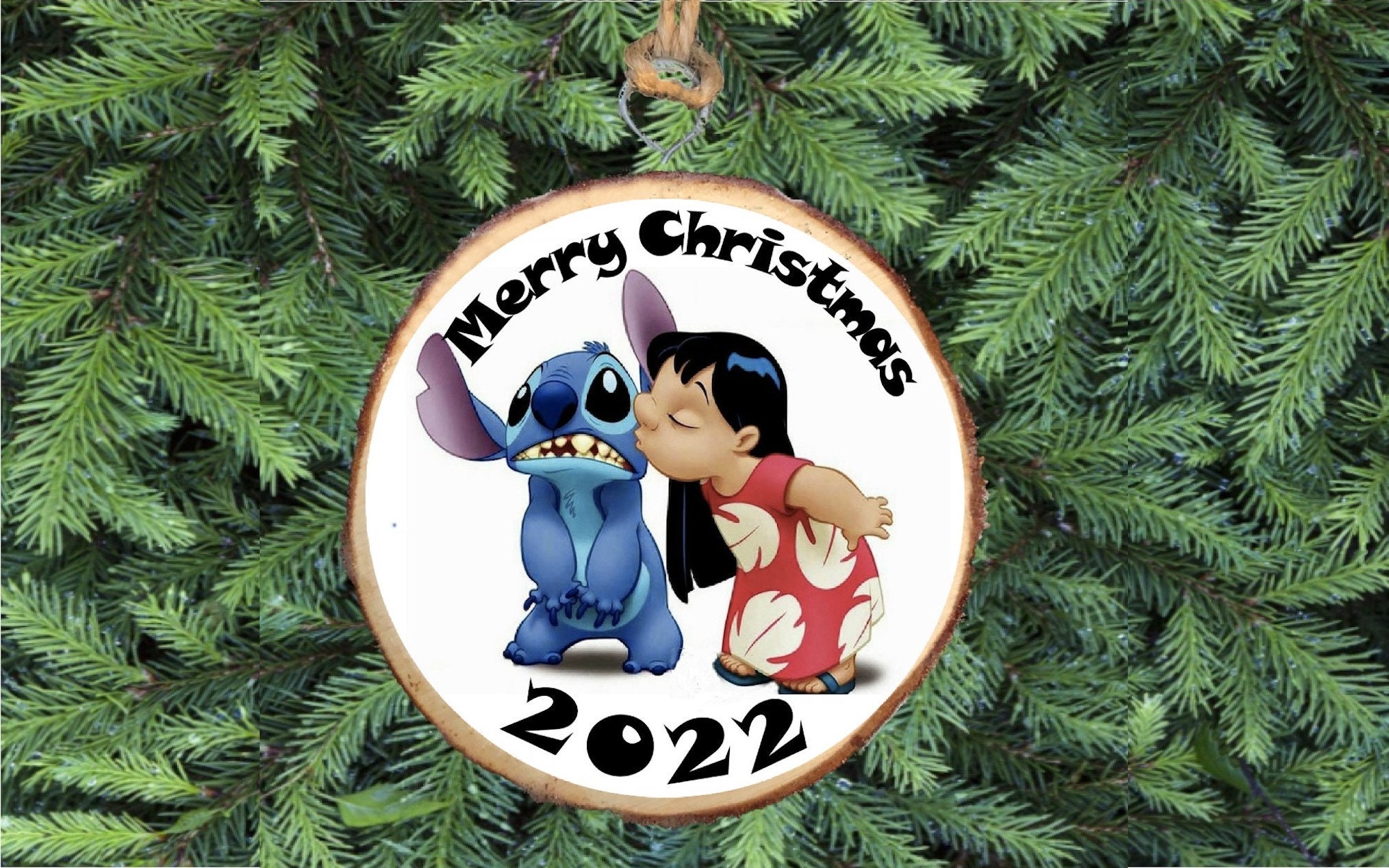 Discover Lilo and Stitch Merry Christmas 2022 Ornament