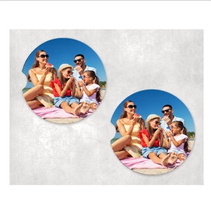 Dessous de verre personnalisés (lot de 2) - Idée cadeau unique pour la famille et les amis !