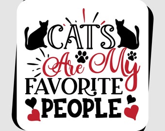 Cats Are My Favorite People Magnet - Perfect Gift for Cat Lovers!