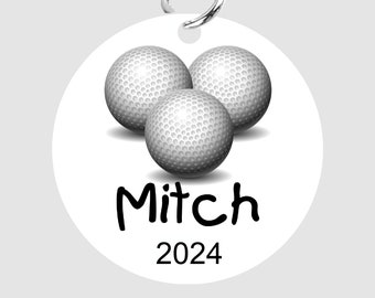 Personalized Golfball Keychain – Gift for Golfball Fans