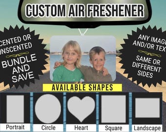 Custom Photo Air Freshener - Double Sided Personalized Gift