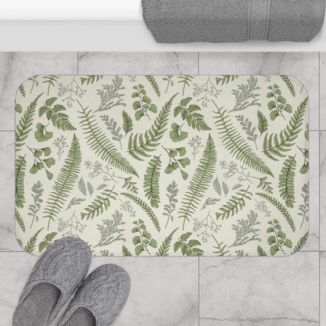 Fern Bath Mat Coquette Dorm Room Decor Cute Cottagecore Etsy