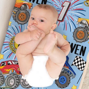 Monster Truck Changing Pad Cover, Off-Road Nursery Bedding, Custom Diaper Station Fitted Sheet, Racing Baby Shower Gift - CYO Bundle