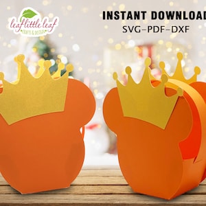 Mickey Box Template, Mickey Treat Box, Mickey Template, Valentine Package Gift, SVG DXF PDF, Cricut, A4-A3, Instant Download