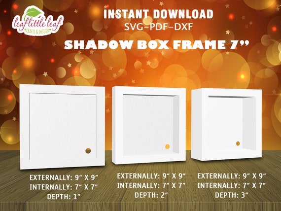 Square frame and stand svg templates - shadow box frame svg