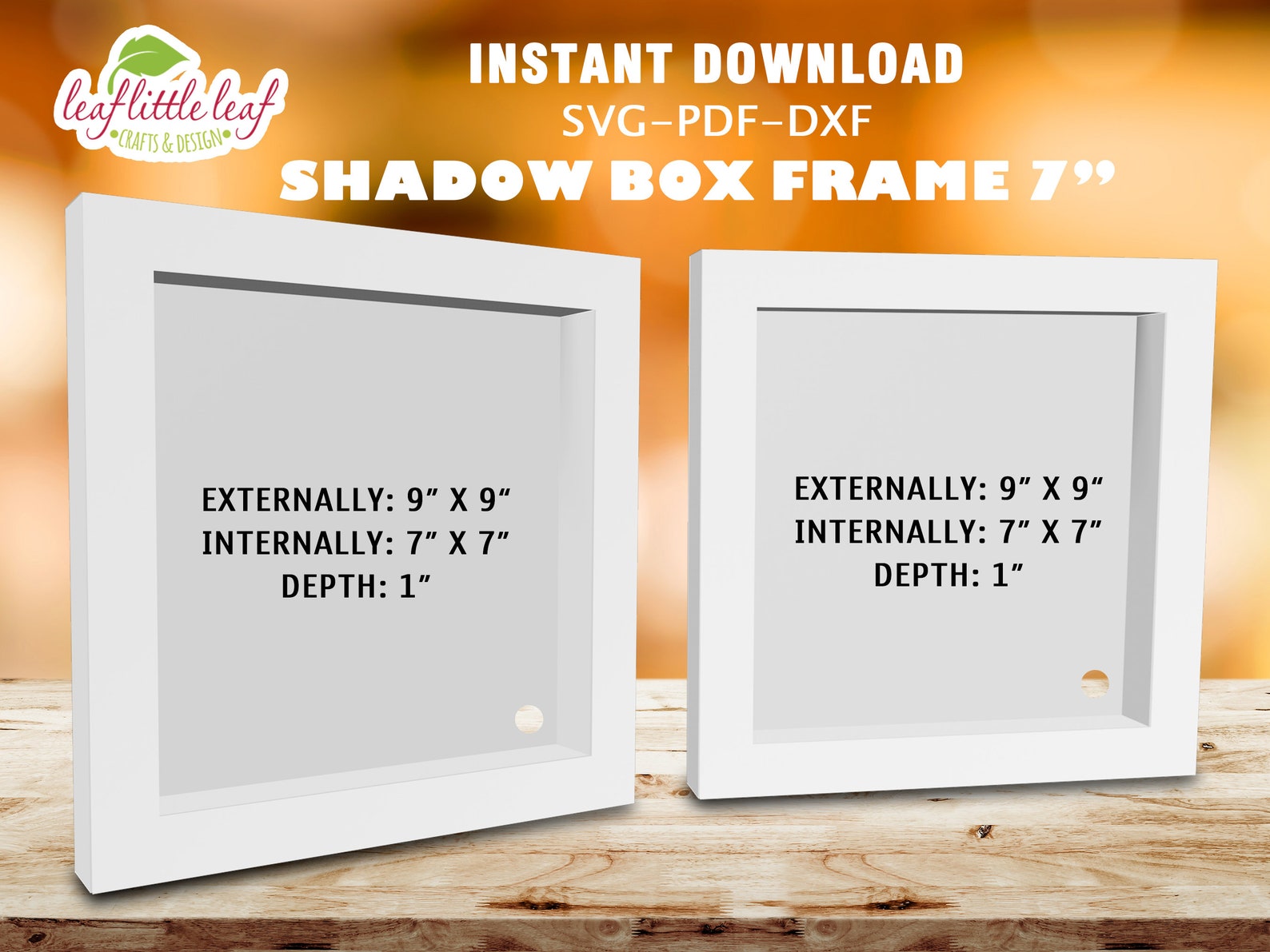 Bundle Shadow Box 7" Square Frame SVG Template, 3D Shadow Box Frame 7 ...