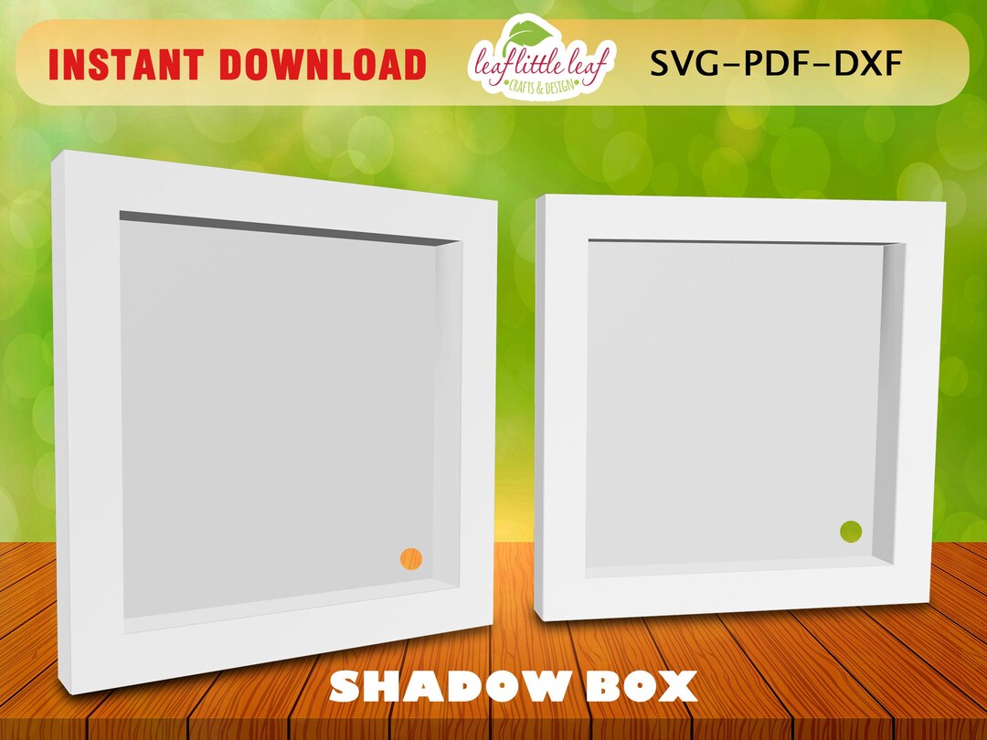 Shadow Box 6" Square - 1" Deep Frame SVG Template, Shadow Box Frame 6 ...