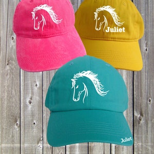 Horse Hat, Horse Head Design, Hat for Horse Lover, Horse Crazy Cap, Barn Hat, Horse Girl Hat, Horse Gift, Equine Cap, Spring Hat