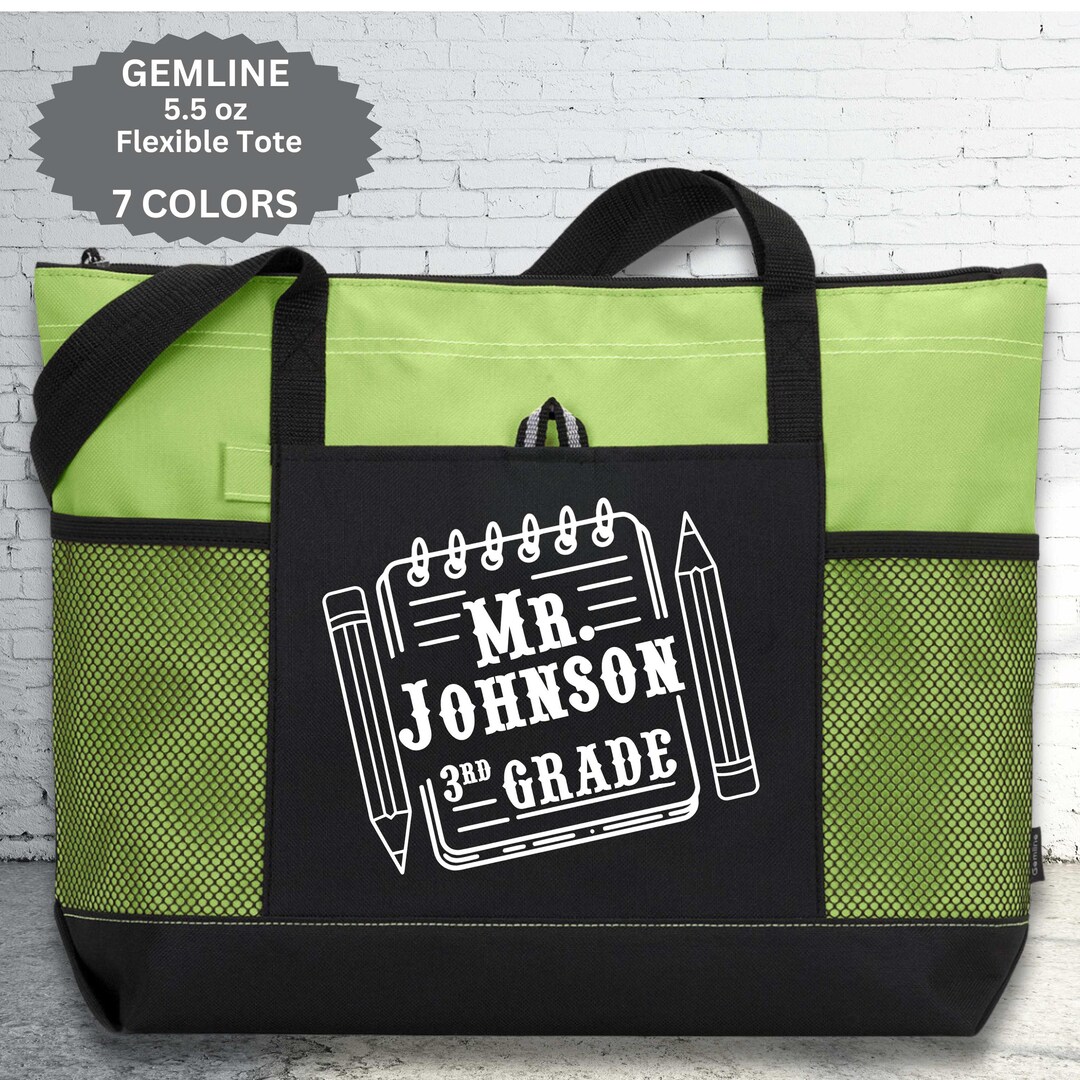 Personalized Teacher Tote Bag, Back to School Gift, Custom Teacher Gift ...