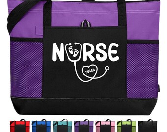 OB Nurse Tote Obstetrics Nurse Bag Personalized Nurse Tote Bag Doctor Gift Nurse Appreciation Bag Nurse Graduation Gift Medical Bag