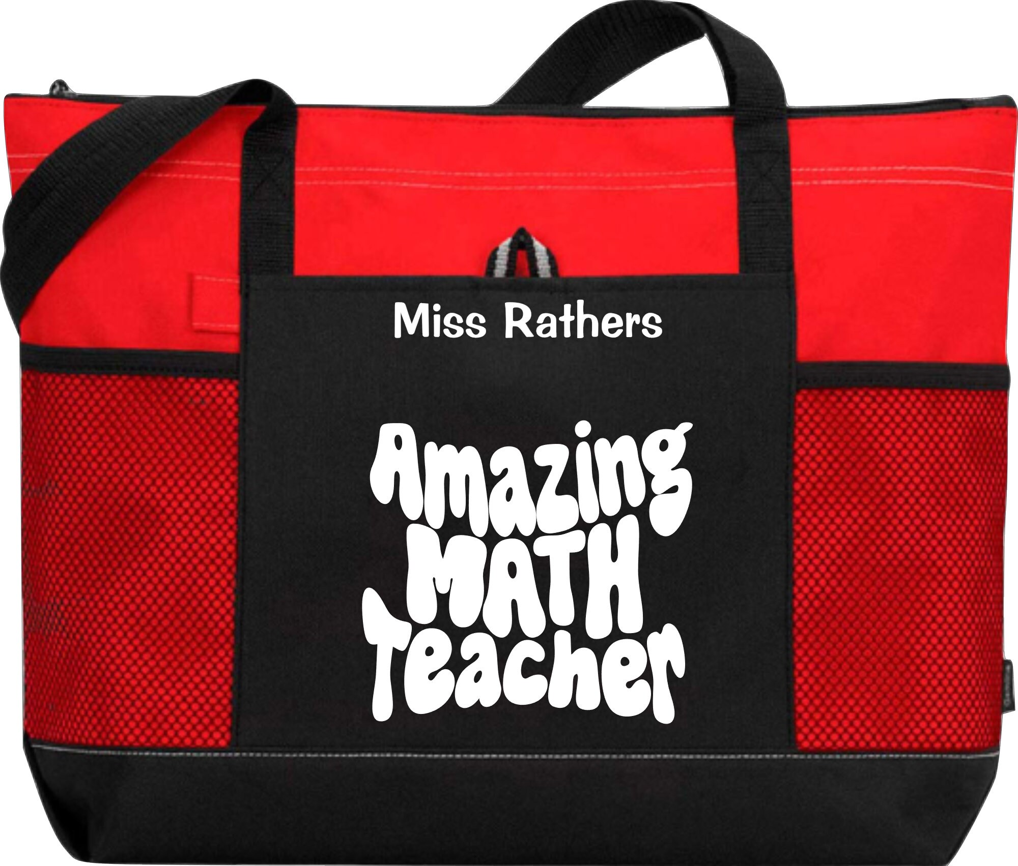 Personalized Retro Amazing Math Teacher Tote, Gift for Math Teacher ...