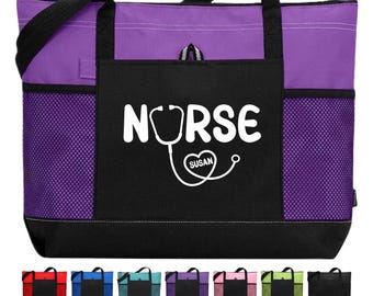 Nurse Tote Bag Personalized Nurse Bag Doctor Gift Custom Nurse Appreciation Bag Graduation Gift Medical Bag Nurses Day Gift Nursing Student