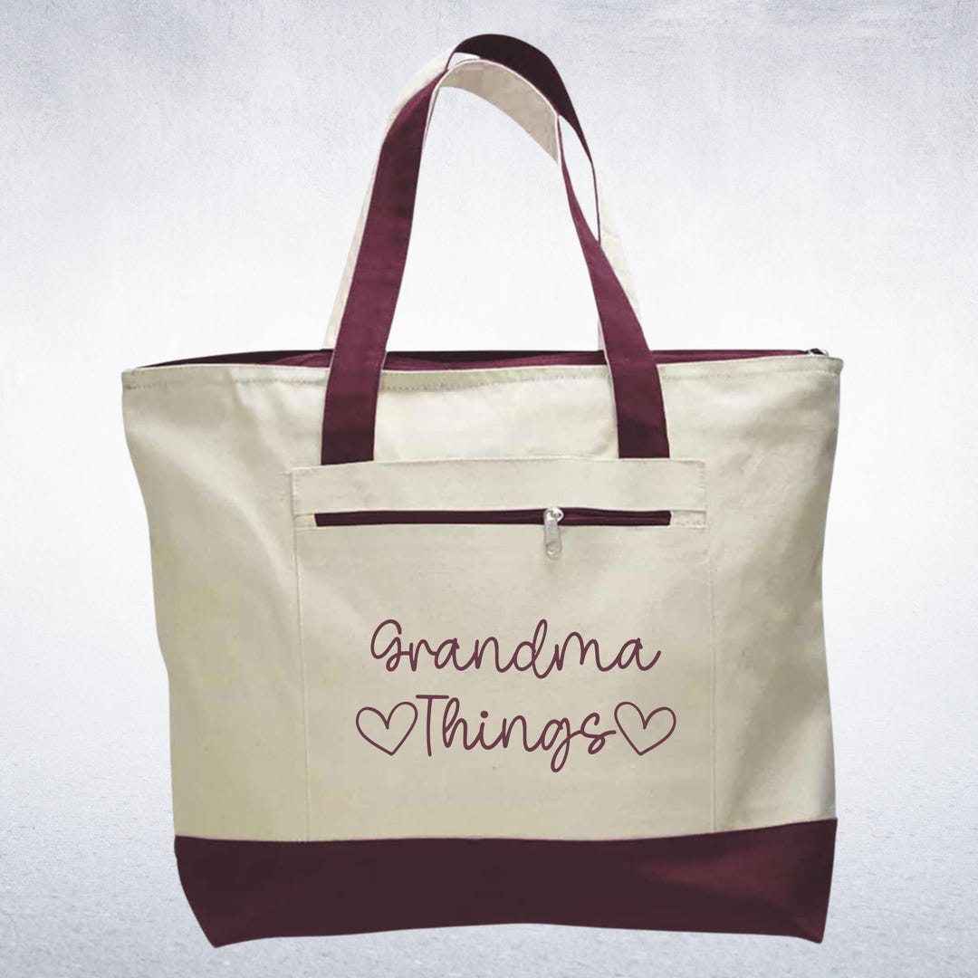 Grandma Things Tote Bag Personalized Grandma Gift New Gigi Gift