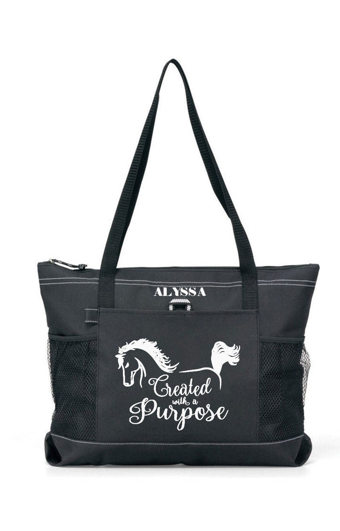 Horse Tote, Created With A Purpose Design, Barn Bag, Horse Lover Gift