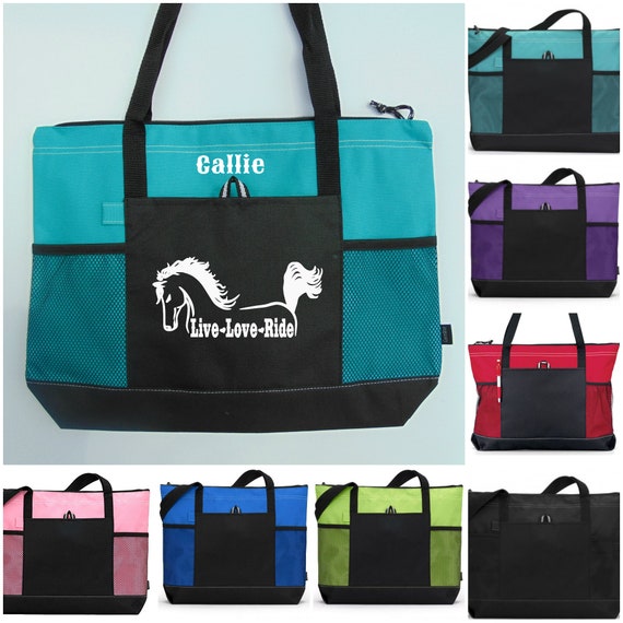 Horse Tote Live Love Ride Tote for Horse Rider Equine Tote Tack Bag Helmet Bag Horse Gift Horse Lover Horse Crazy Horse Girl Etsy