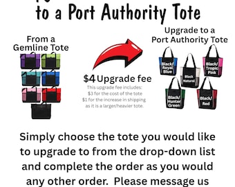 Upgrade from Gemline Tote to Port Authority Tote