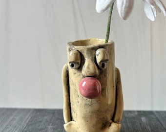 Small Ceramic Bud Vase -  Blasé Brendan Edition