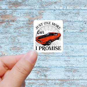 Vintage car sticker, hot rod car collector stickers, classic car garage decal, muscle car retro sticker gift for car guy, father&#39;s day gift