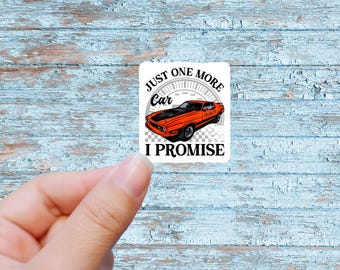 Vintage Car Sticker: Hot Rod Muscle Car Garage Decal