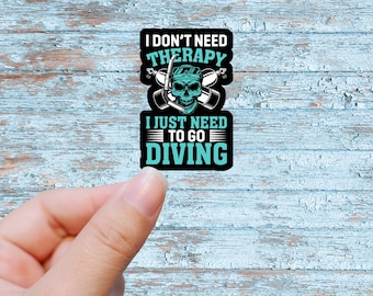 Waterproof Scuba Diving Stickers: Dive Flag, Ocean Adventure Vinyl Decals