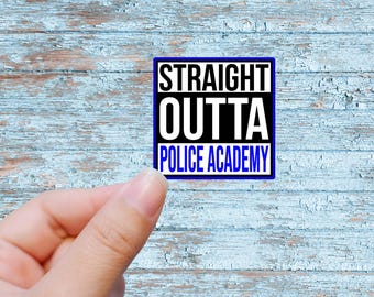 Police academy stickers, funny, adult Humor Police Officer Sticker, Sticker, rookie police officer, Police  training Sticker, cop decal