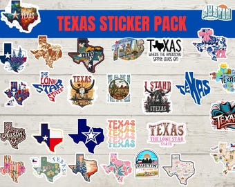 Pegatina de Texas / Calcomanía de vinilo del estado de Texas / Calcomanía del estado de la Estrella Solitaria / Regalo del orgullo texano / Calcomanía para computadora portátil, botella de agua y auto