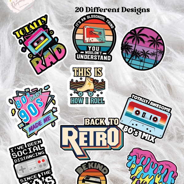 1980s Retro Sticker Pack/80s/Fun/1980s baby/80s love/WaterproofSticker/Stickers/Sticker/Stickerpack/aestheticstickers/laptopsticker/colorful