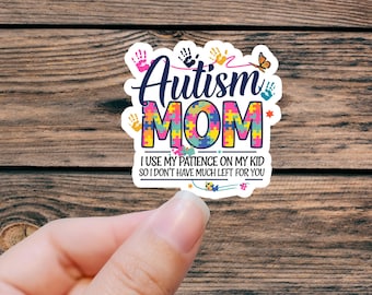 Autism Mom Sticker: Waterproof Vinyl Decal, Neurodiversity Awareness