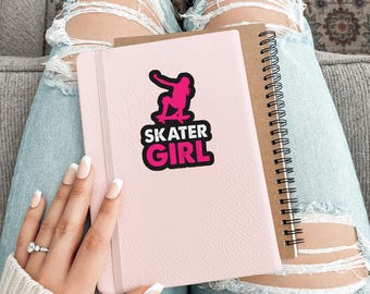 Skater Girl Aufkleber wasserfest: Laptop, Auto Aufkleber