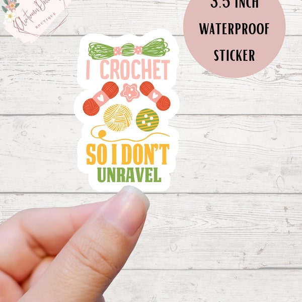 ICrochet/CrochetSticker/WaterproofSticker/DieCutSticker/FunnyQuoteSticker/Crochet/FunnySticker/AestheticSticker/WaterbottleSticker/Giftidea