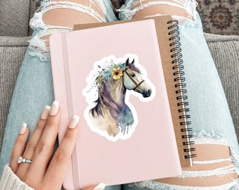 Horse watercolor vinyl Sticker, horseback, Cowgirl Sticker, mirror sticker, horses, wild horses, Country Western, Country Western Sticker,