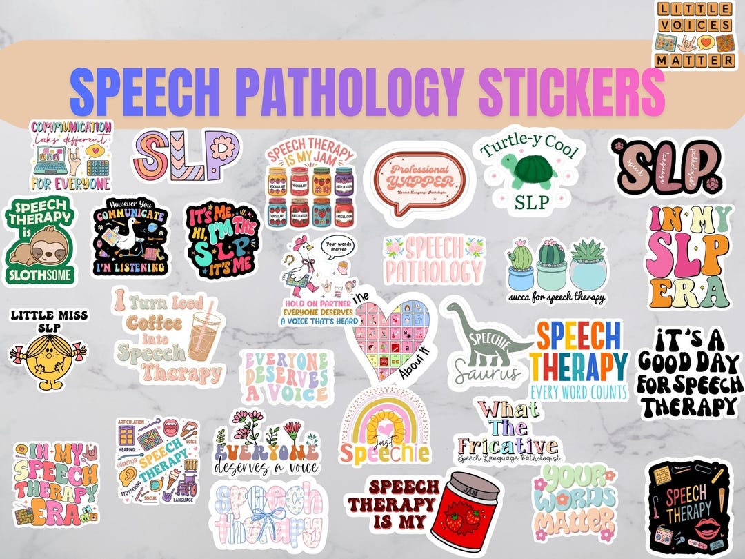 Slp Sticker Silly Speech Therapy Mystery Sticker Pack | Speech Pathology Stickers | SLP ...