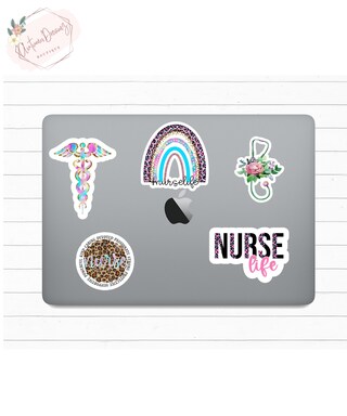 50 Adesivi Per Infermiere – Vinile Impermeabile, Decorazioni Per Laptop, Bottiglie, Regalo Originale