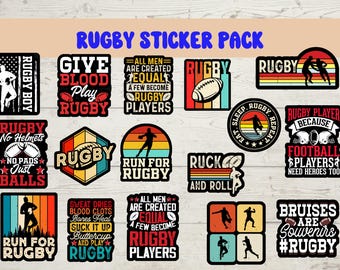 Funny rugby stickers, sport stickers for laptops, water bottles , sarcastic rugby sticker, rugby gift, father&#39;s  day gift idea for him
