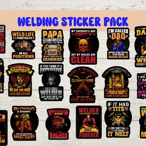 Funny welding stickers, welder stickers for helmets, sarcastic welder sticker, welder gift, father&#39;s  day gift idea for him