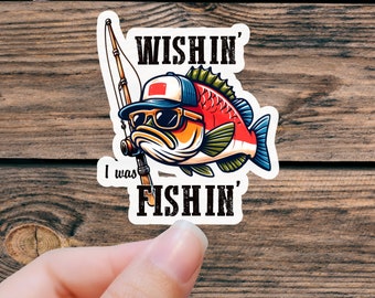 Fishing vinyl sticker decal, Gift idea for Him, gift for dad, fishing, fishing pole, funny bumper stickers, fishing Sticker, fisherman