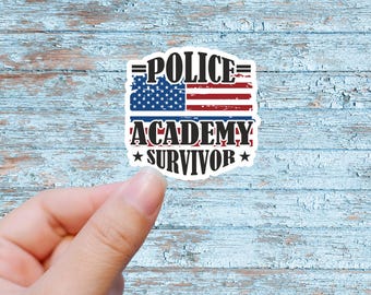 Police academy stickers, funny, adult Humor Police Officer Sticker, Sticker, rookie police officer, Police  training Sticker, cop decal