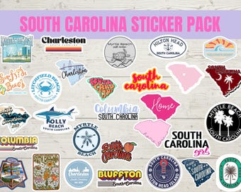 Sticker omtrek staat South Carolina: vinylsticker SC Home
