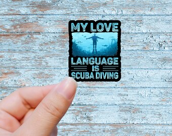 Waterproof Scuba Diving Stickers: Dive Flag, Ocean Adventure Decals